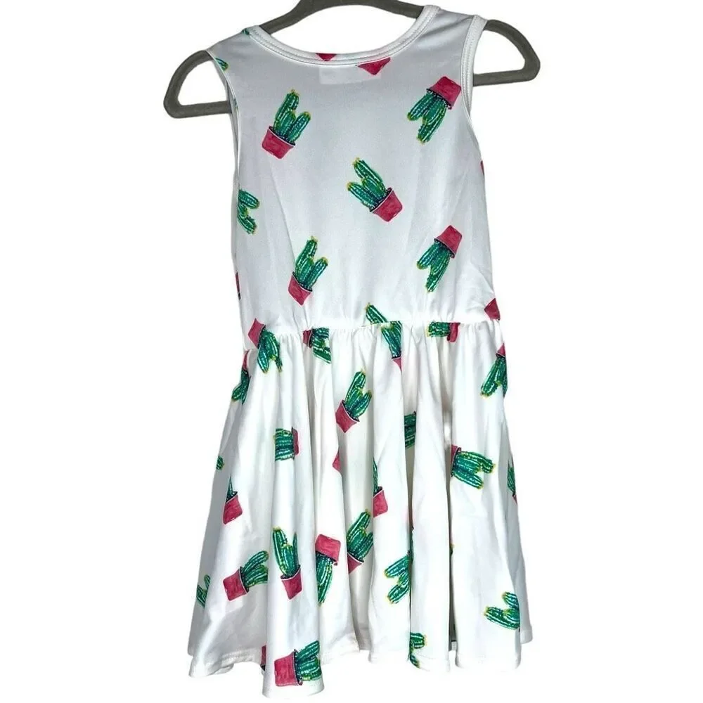 NEW Dot Dot Smile White Cactus Tank Dress 12-24 Months